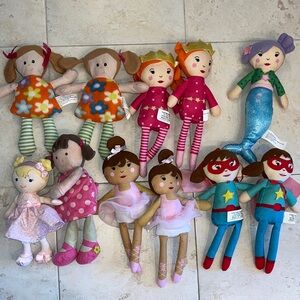 LOT OF DOLLS Target Doll Collection with Princess, Mermaid, Superhero etc